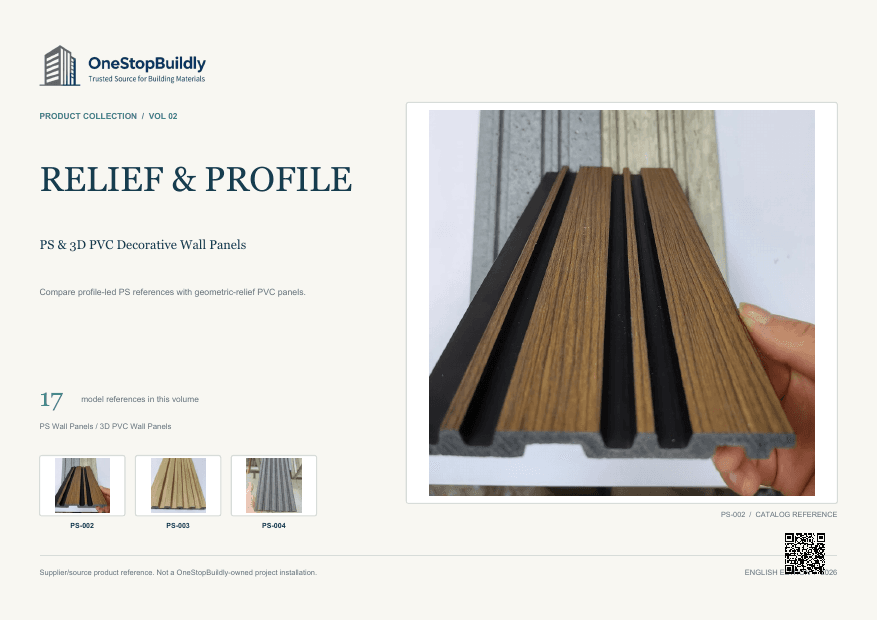 RELIEF & PROFILE: PS & 3D PVC Decorative Wall Panels catalog cover